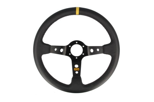 QSP - sports steering wheel leather - 350 mm - deep 90 mm