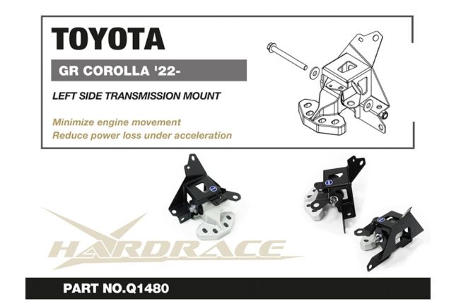 Hardrace - Left Side Transmission Mount Toyota Corolla/altis/auris