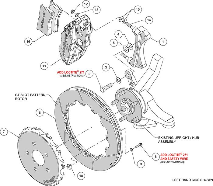 Wilwood - 140-16092 - Wilwood Big Brake Kit - Front - 327x28mm Bi-Slotted - Superlite 6R Anodized - WIL-140-16092