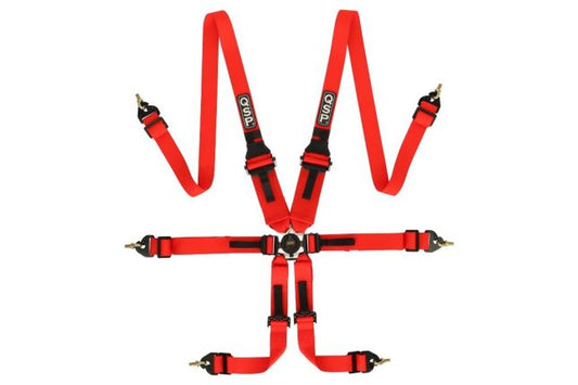 QSP - 6-punkti turvarihmad FHR Endurance FIA - Punane