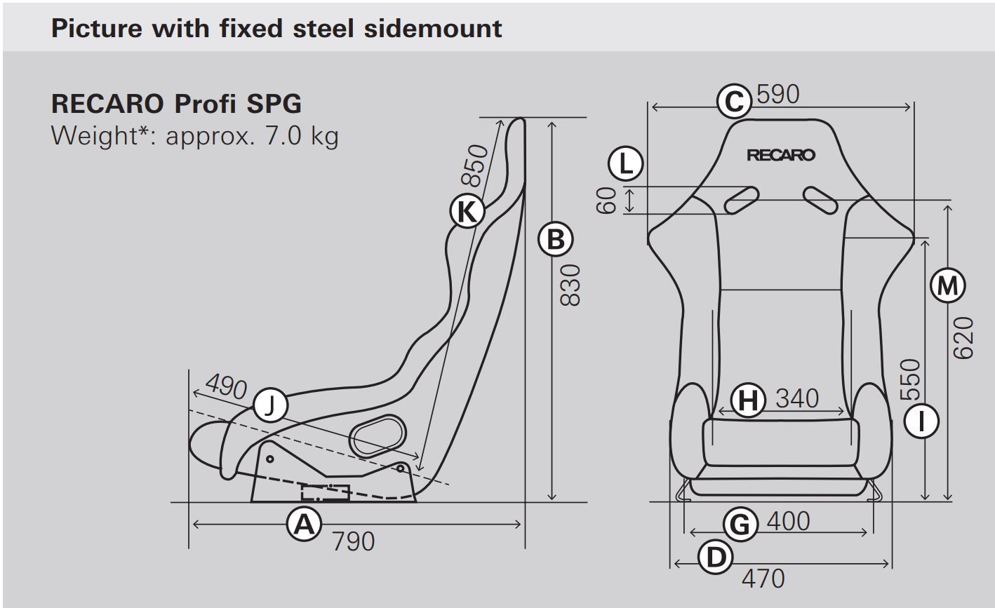 Recaro - Profi SPG - Velour black -
070.91.032