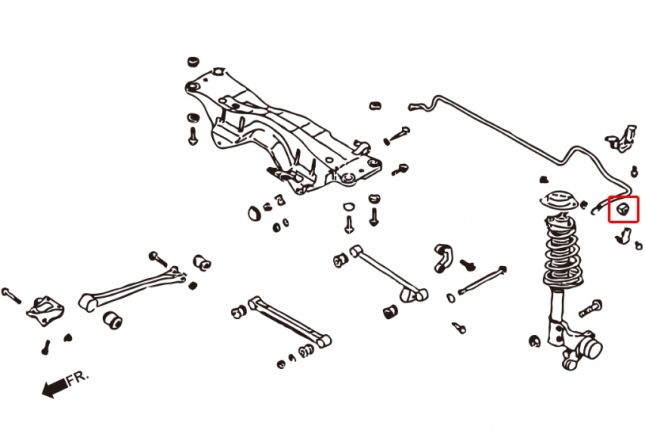 Hardrace - Front/rear- Reinforced Stabilizer Bushing Subaru Forester, Impreza, Legacy/outback