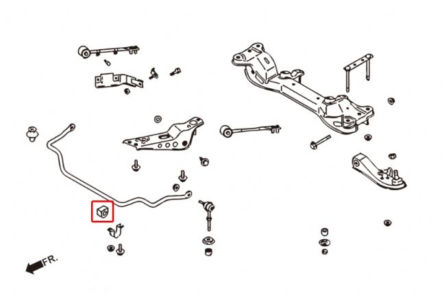 Hardrace - eesmise stabilisaatori puks Infiniti Q45, Nissan 240SX