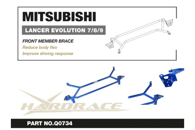 Hardrace - esiistme tugivarras Mitsubishi Lancer Evolution