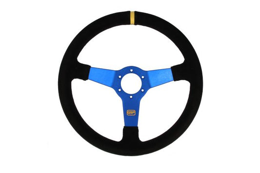 QSP - sports steering wheel suede - 350 mm - deep 70 mm