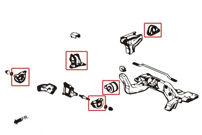 Hardrace - Harden Engine Mount Honda Civic, Crx, Integra
