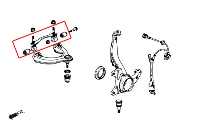 Hardrace - Front Upper Arm Bushing Repair Kit Honda