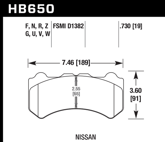 Hawk - HB650N.730 - Hawk HP Plus Brake Pads; Front