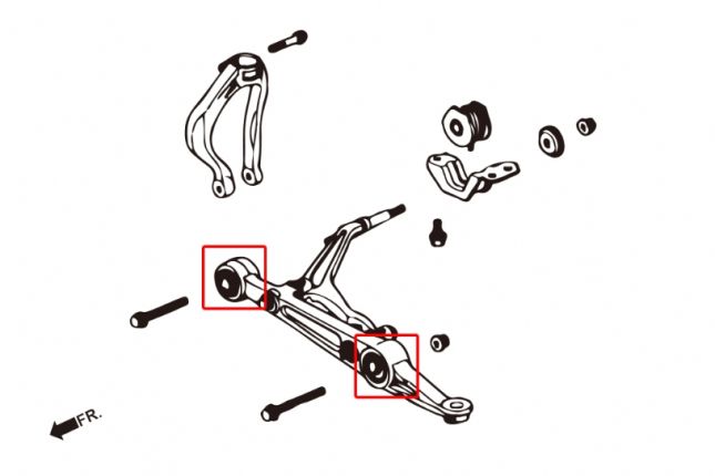 Hardrace - Front Lower Arm Bushing Honda Civic, CR-V