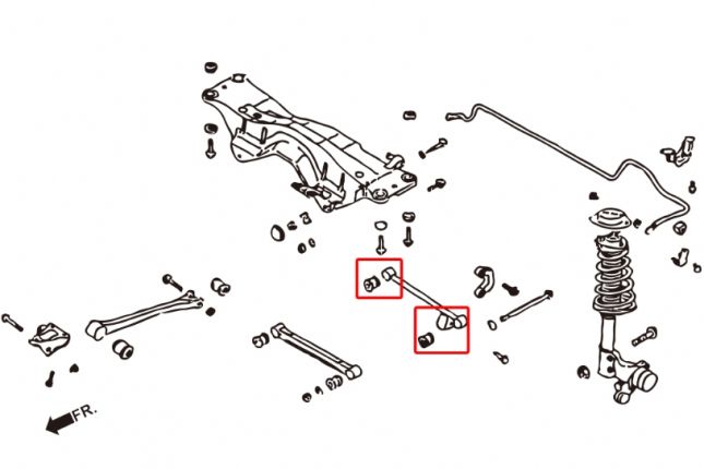 Hardrace - Rear Rear Lateral Arm Bushing Subaru Forester, Impreza, Legacy/outback - 7241