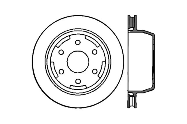 Centric - 121.66045 - C-Tek Standard Brake Rotor
