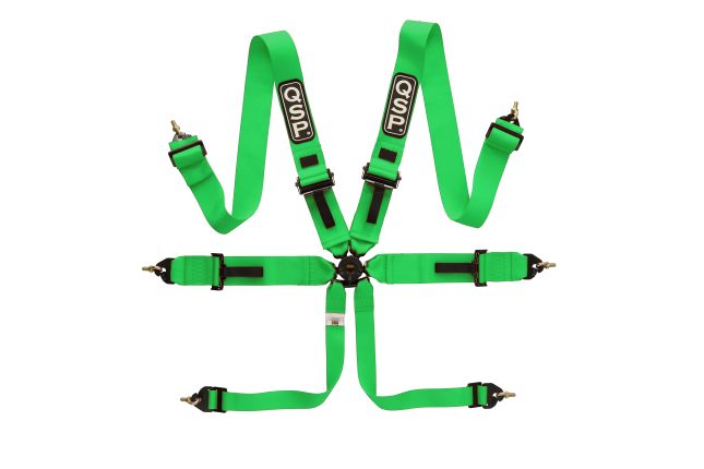 QSP - 6-punkti turvarihmad Pro Plus FIA - Roheline