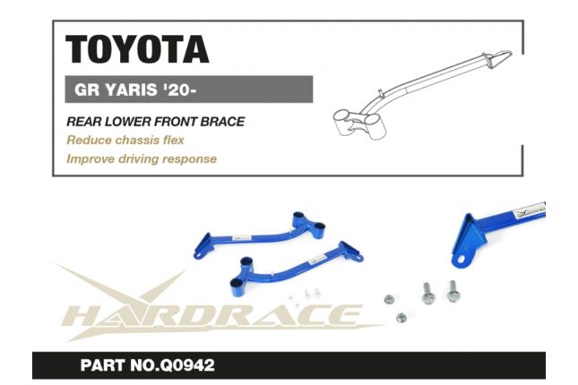 Hardrace - Rear Lower Front Brace Toyota Yaris / vitz