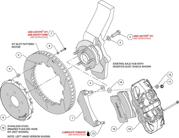 Wilwood - 140-14816 - Wilwood Big Brake Kit - Front - 355x32mm Bi-Slotted - AERO6 Anodized -
WIL-140-14816