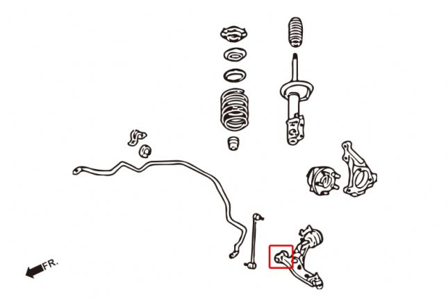 Hardrace - Eesmise alumise õõtshoova puks - Väike Ford Mondeo, Volvo S60, V60