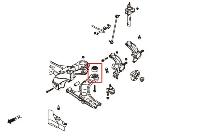 Hardrace - Front Lower Arm - Rear Bushing Audi, Skoda, Volkswagen