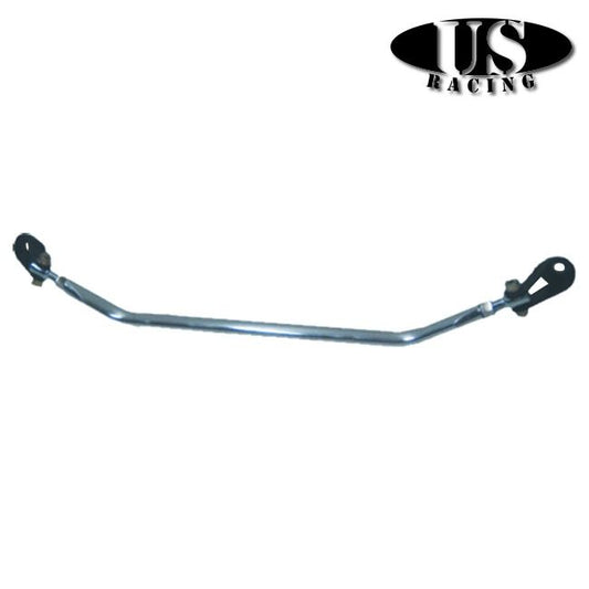 US-Racing - US-Racing Strutbrace Front Lower N-Style Polished (Civic 87-01/CRX/Del Sol/Integra) - STR-CV88-FL-N-P