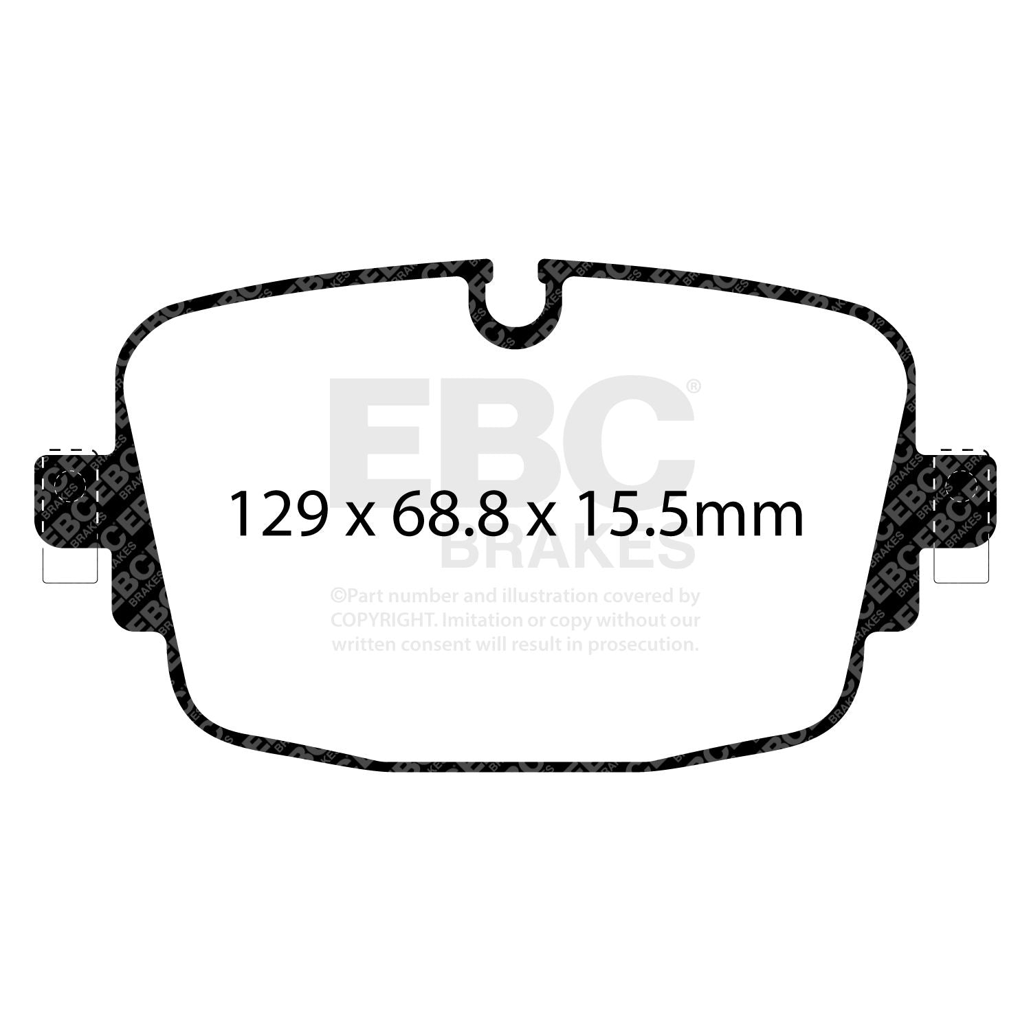 EBC - DP42516R - EBC Yellowstuff Brake Pads; Rear - EBC-DP42516R