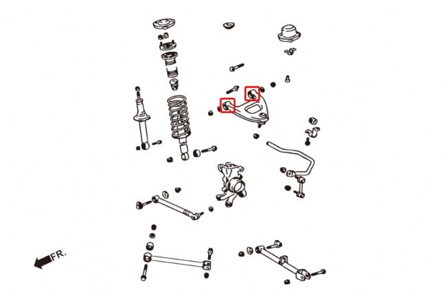 Hardrace - tagumine ülemise õõtsa puks Toyota Mark II
