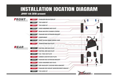 Hardrace - tagumine Panhard vardakinnituse tugevdusklamber Suzuki Jimnyle