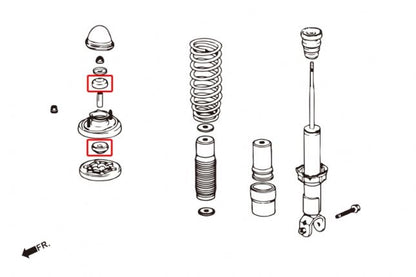 Hardrace - Reinforced Tpv Upper & Lower Strut Mount Bush Honda