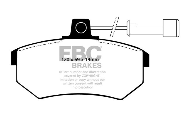 EBC - DP2486 - EBC Greenstuff 2000 Brake Pads; Front