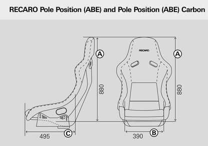 Recaro - Pole Position ABE-Art leath black/bl. - 070.77.0885