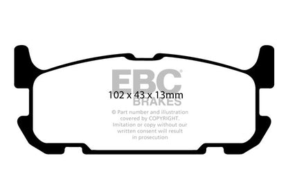 EBC - DP51685B - EBC Bluestuff B Brake Pads; Rear