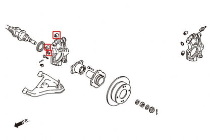 Hardrace - Rear Knuckle/hub Bushing Infiniti Q45, Nissan 240SX, Skyline, Z-series