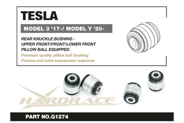 Hardrace - Rear Knuckle Bushing - Upper Front/front/lower Front Tesla MODEL 3, Model y