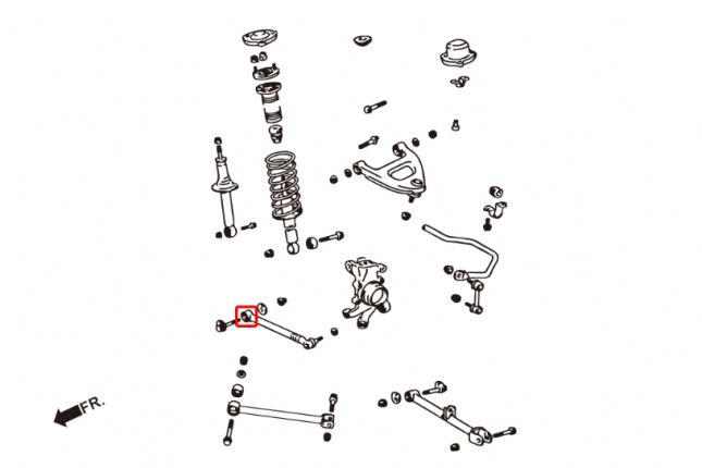 Hardrace - tagumise esiosa õõtshoova puks Toyota Mark II