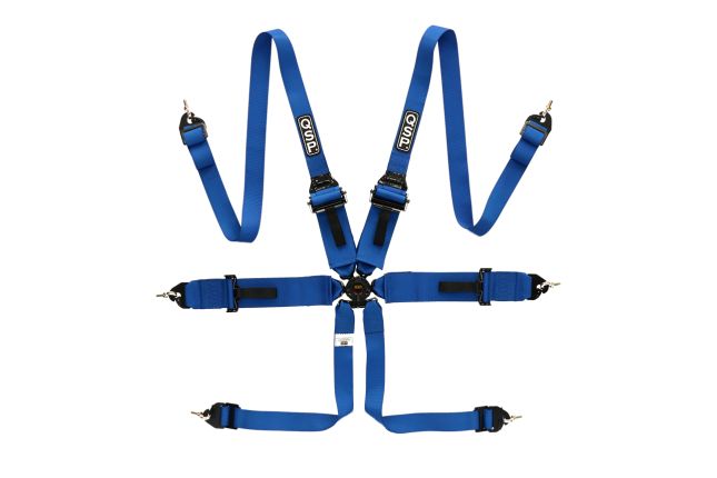 QSP - 6-point safety harness FHR Touring FIA - Blue