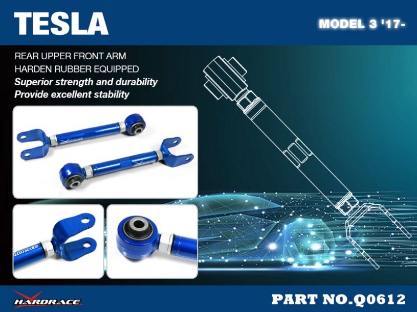 Hardrace - Rear Upper Front Arm Tesla Model 3
Be the first to review this product
Item #
Q0612