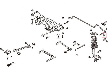 Hardrace - ees/taga - tugevdatud stabilisaatori puks Subaru Forester, Impreza, Legacy/Outback