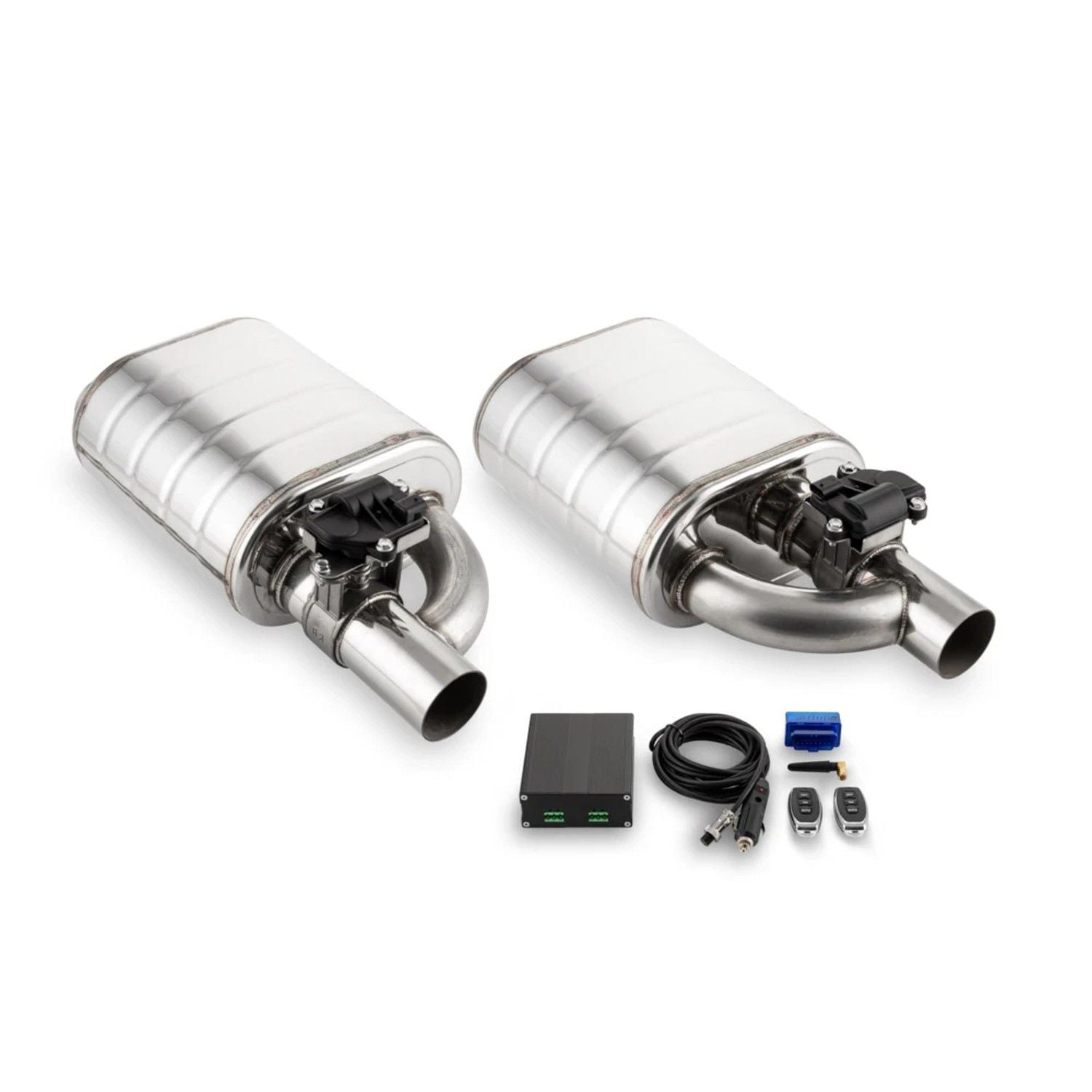 Straightflow - Muffler+valve Remote In-76 140/240mm L-240mm Left/Right - SFT-18964 - SFM007L/R