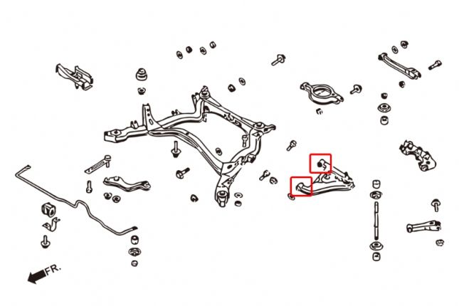 Hardrace - Rear Lower Control Arm Bushing Nissan 240SX, Skyline, Z-series
