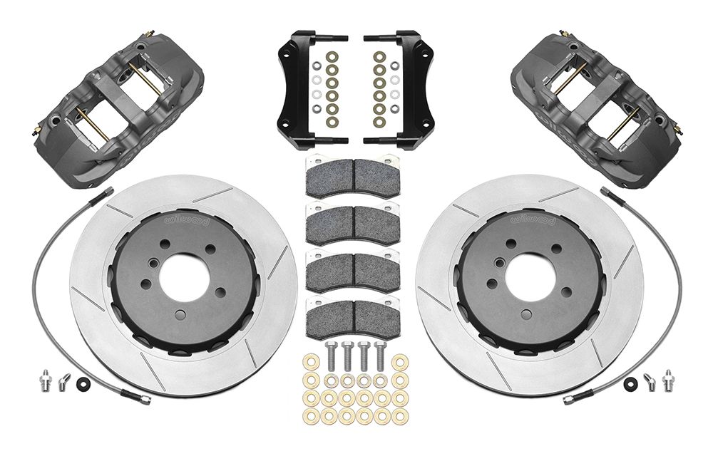 Wilwood - 140-16010 - Wilwood Big Brake Kit - Front - 355x32mm Bi-Slotted - AERO6 Anodized - WIL-140-16010