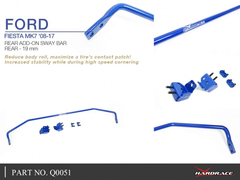 Hardrace - Rear Add-on Sway Bar Ford Fiesta
Hardrace
Be the first to review this product
Item #
Q0051