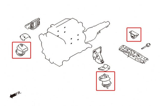 Hardrace - Harden Engine +transmission Mount Infiniti G series, Nissan Skyline, Z-series