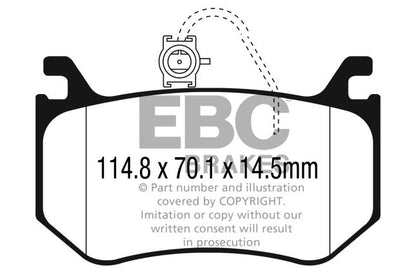 EBC - DP42326R - EBC Yellowstuff piduriklotsid; tagumised