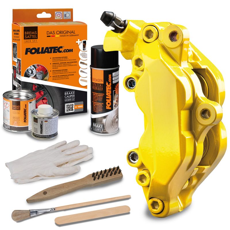 Foliatec - Brake Caliper Lacquer Set-speed yellow