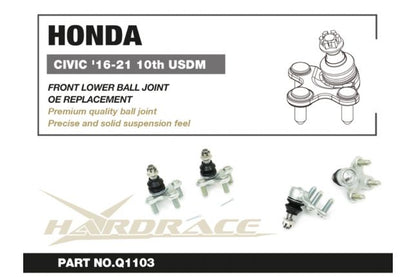 Hardrace - Esisilla alumine šarniir Honda Civic, CR-V, Accord
