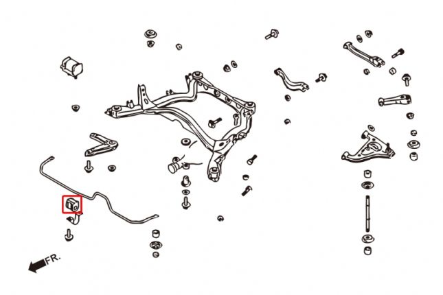 Hardrace - Reinforced Rear Tpv Stabilizer Bushing Infiniti Q45, Nissan 240SX