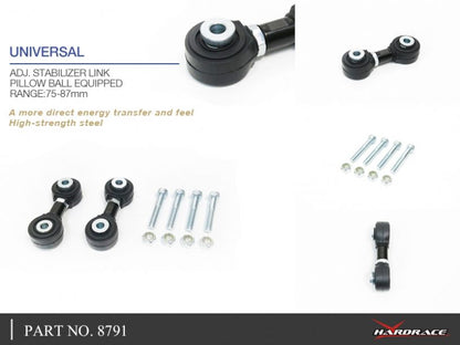 Hardrace - Universal Adj. Stabilizer Link Honda Civic