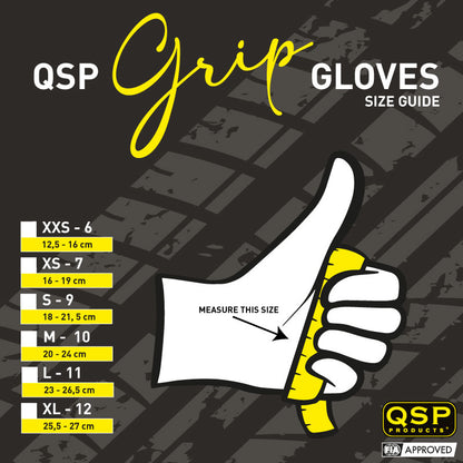 QSP - Grip FIA gloves - S - Black - QSGLFIA-BLACK-S