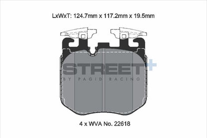 Pagid - T8226SP2001 - Pagid Street+ piduriklotsid; ees