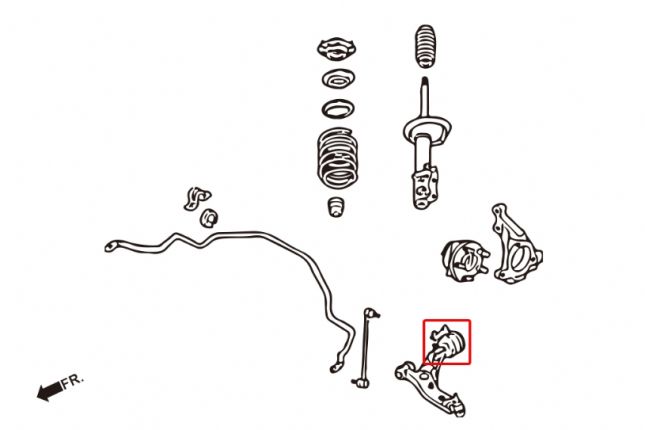 Hardrace - Eesmise alumise õõtshoova puks Ford Mondeo, Volvo S60, V60