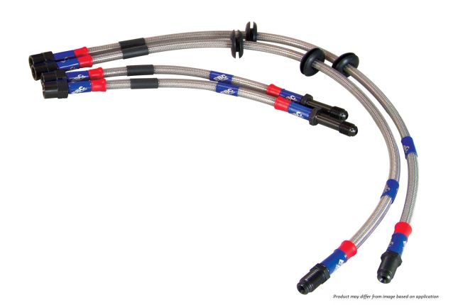 EBC - BLA2171-4L - EBC Braided Steel Brake Lines; Front & Rear