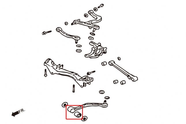Hardrace - Rear Trailing Arm Bushing Mitsubishi Lancer evolution