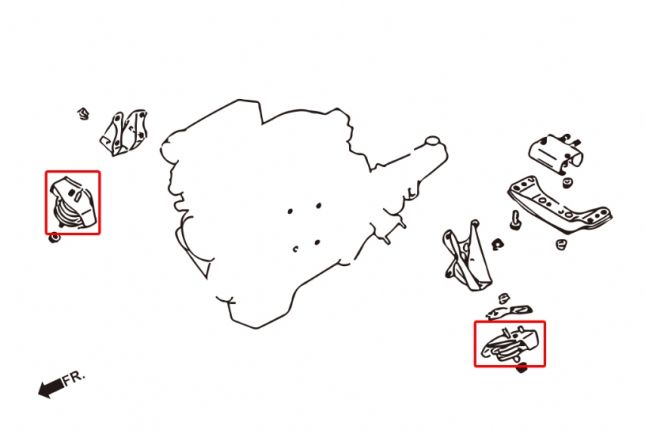 Hardrace - Hardeni mootorikinnitus Infiniti Q45, Nissan 240SX